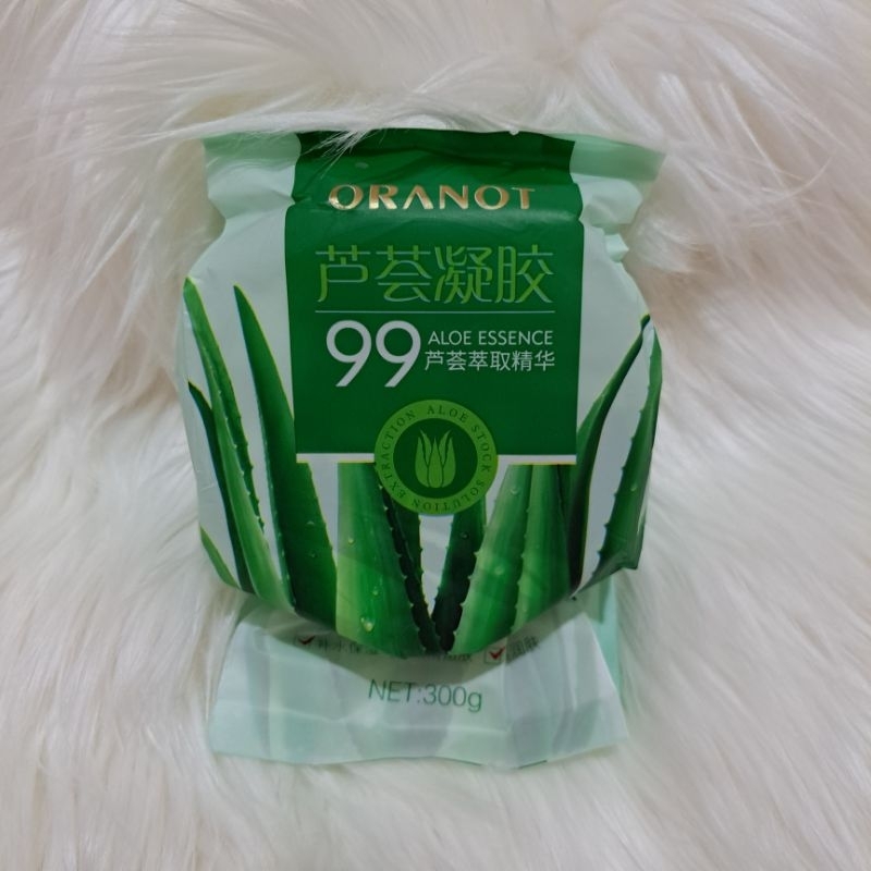 ORANOT Aloe Vera Gel 99%, Aloe Essence Aloe Gel Lidah Buaya Gel Oranot Aloe Vera Original.