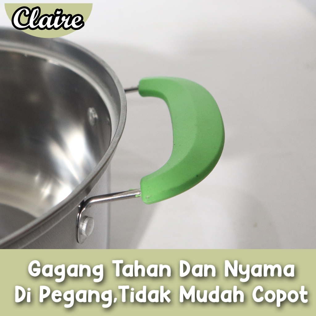 Discount Panci Set Warna 12pcs / Panci Stainless Steel Free Kukusan / Panci Set Stainless Steel