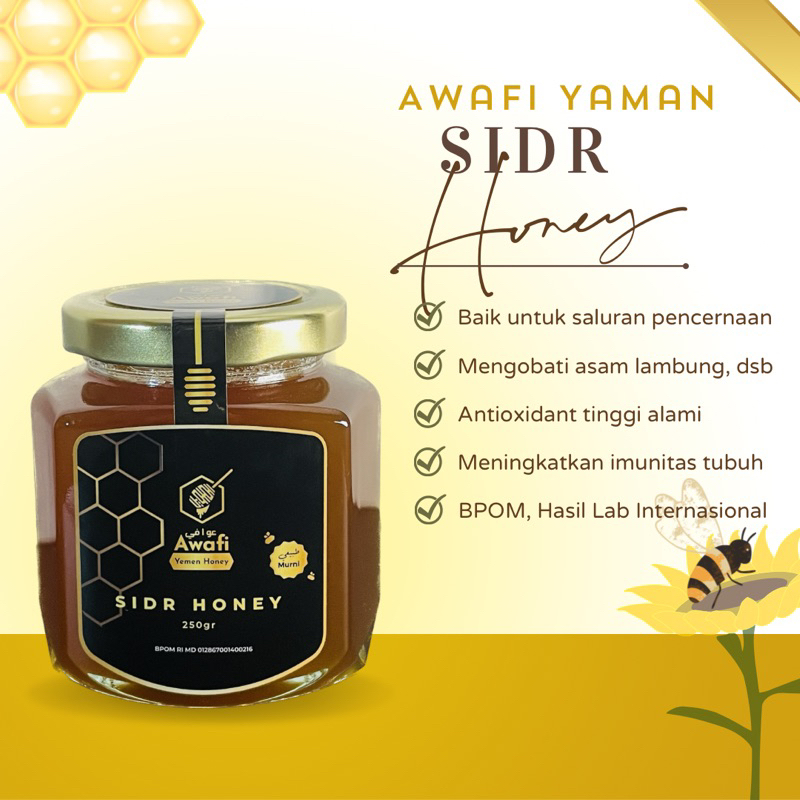 

ASLI 100% Awafi Madu Yaman Sidr | Pure Yemen Honey 250 gram