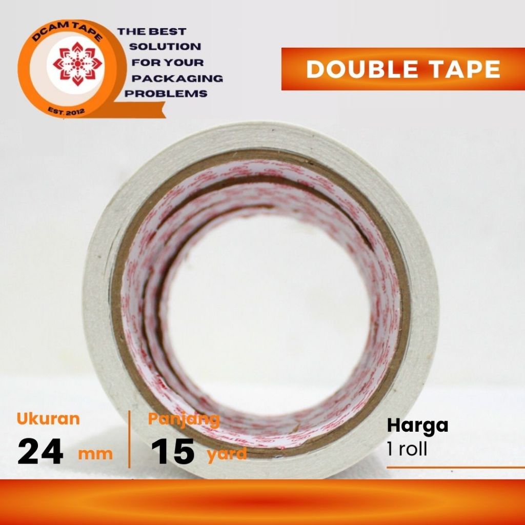 

Lakban OPP Tape / Isolasi Double Tape 12mm - 45mm x 15 Yard Double Tape Bodhi Tape