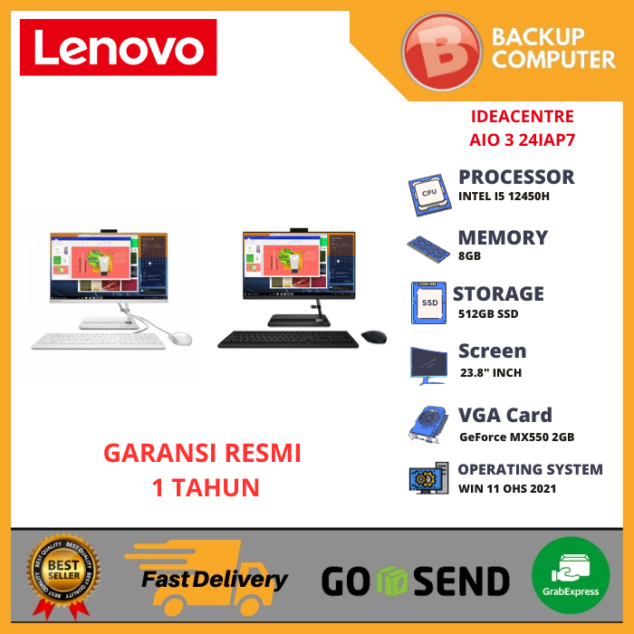 LENOVO IDEACENTRE AIO 3 24IAP7 UQID/UPID i5-12450H / MX550 2GB