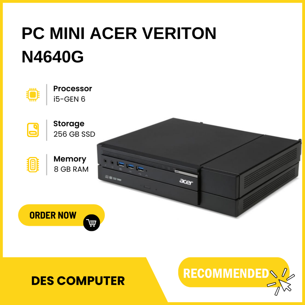 MINI PC ACER VERITION N4640G I5 GEN 6 RAM 8GB SSD 256GB