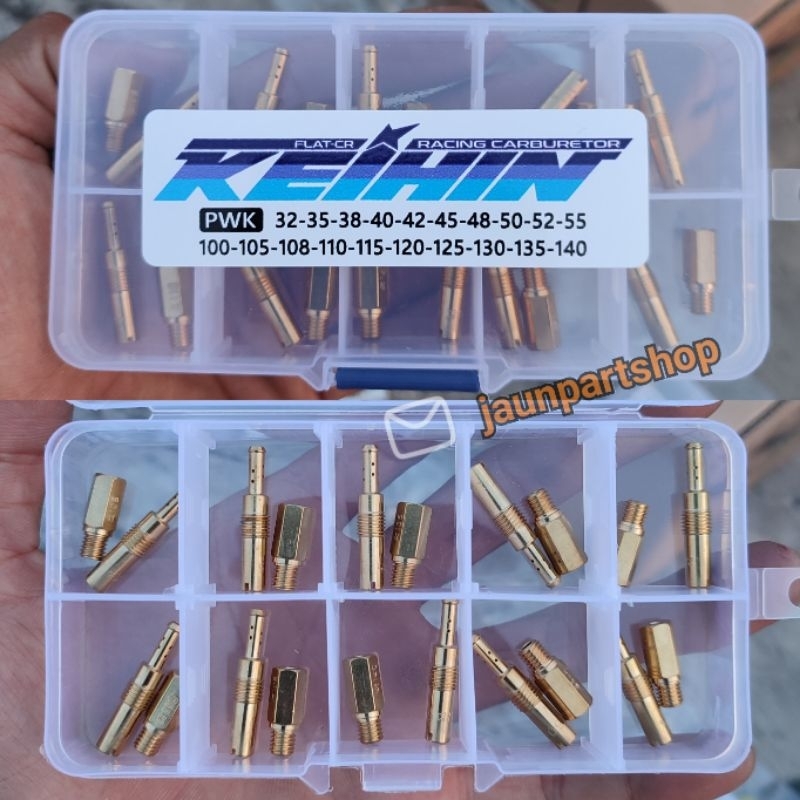 spuyer mj pj set spuyer karbu karburator PWL PWK set / paket spuyer pilot jet main jet karbu pwl pwk