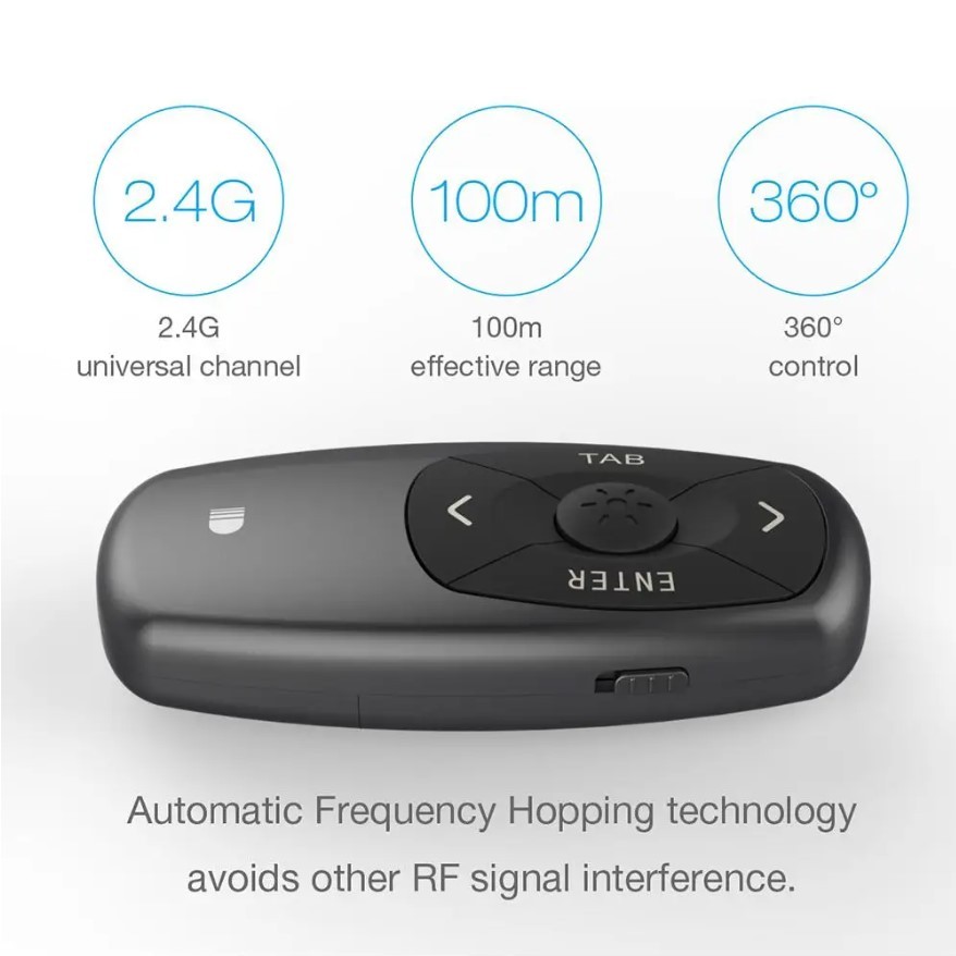 Remote Laser Presentasi Wireless PPT USB C Red Light 2.4Ghz 100m| Laser Presentasi USB Receiver