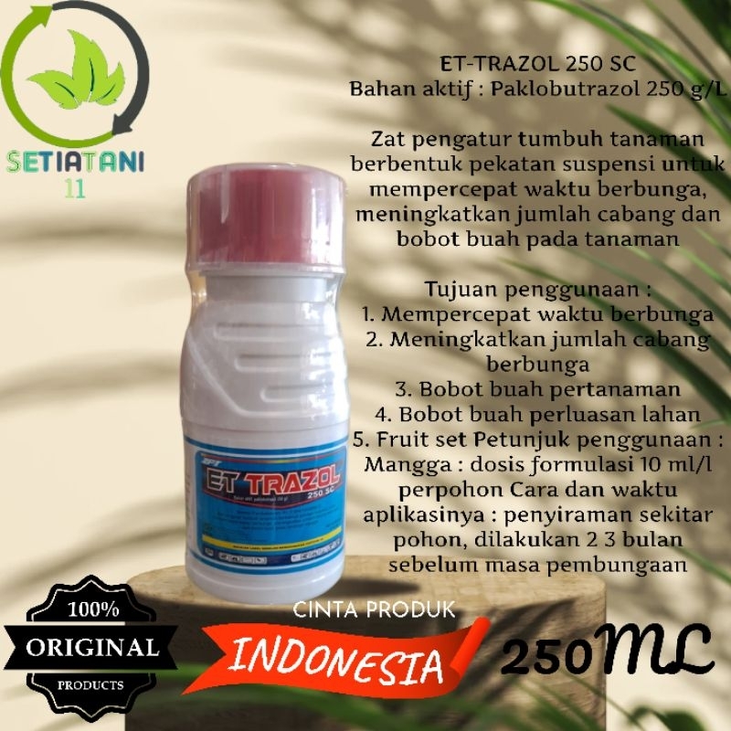 Zat Pengatur Tumbuh ET TRAZOL 250SC Kemasan 250ML