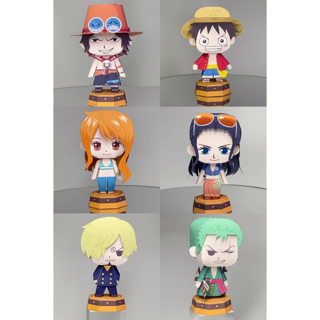 DIY Papercraft Anime One Piece Action Figure