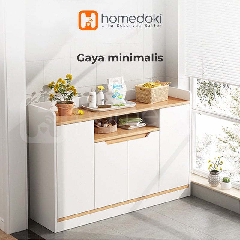 Homedoki Lemari dapur Minimalis / Kabinet dapur / Rak Serbaguna / Kabinet multifungsi