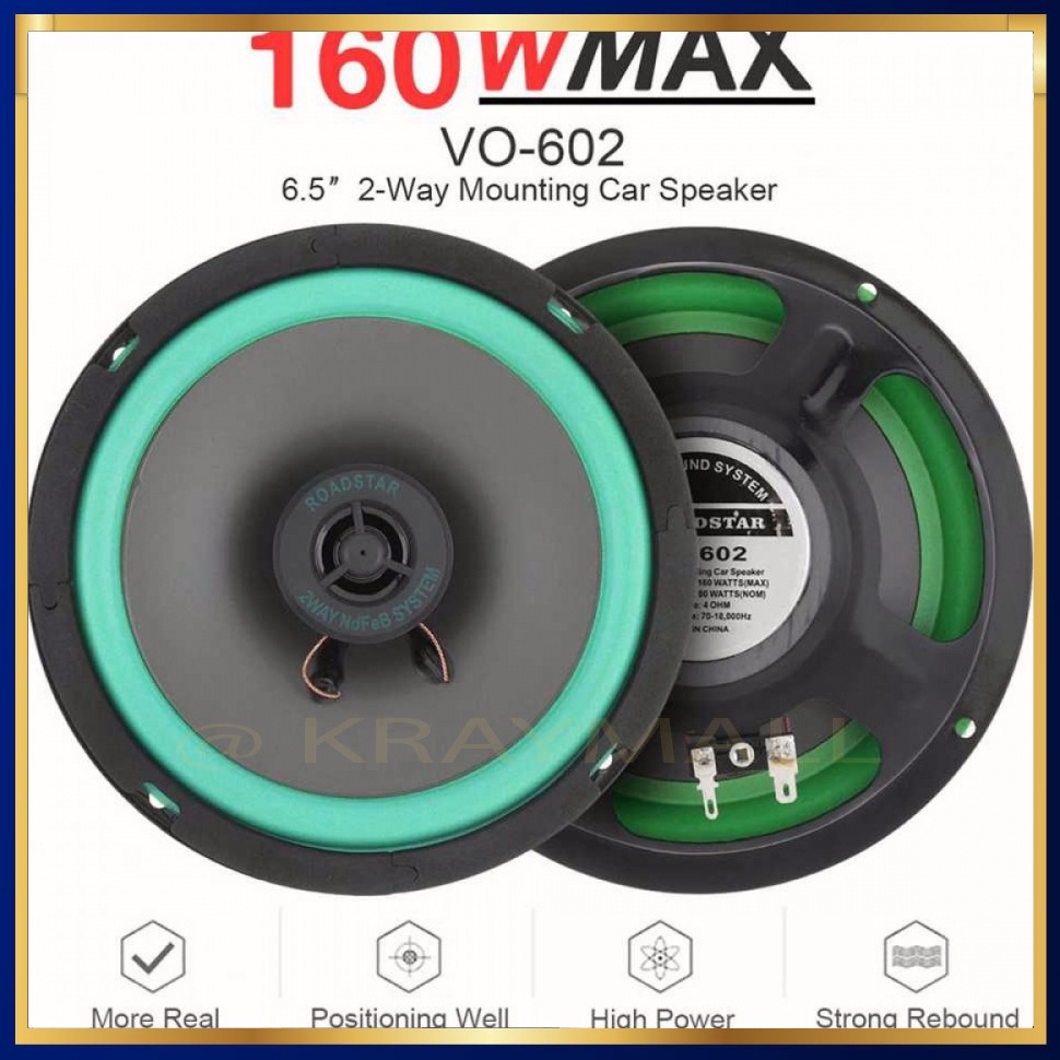 [KODE A3C0] Speaker Subwoofer Mobil HiFi 6.5 Inch 160W 1 PCS - VO-602