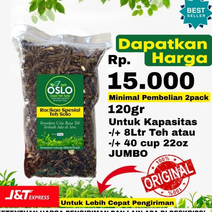 

Best Produk Racikan Teh Solo Brand Teh Oslo 120gr Wangi Sepet Kentel 1 Resep Biang Teh Solo Asli Diskon
