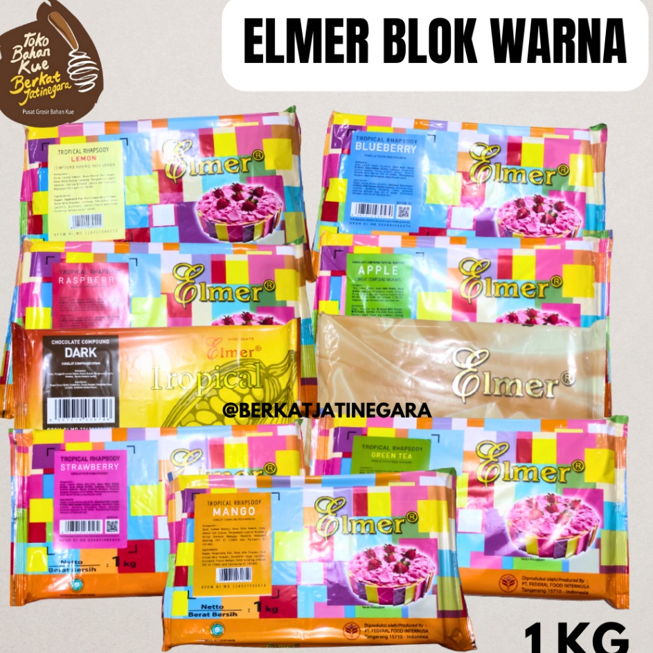 

➟➬✢ ELMER COKLAT BLOK WARNA ALL VARIAN / COKLAT BLOK WARNA ELMER 1 KG Dijual Murah