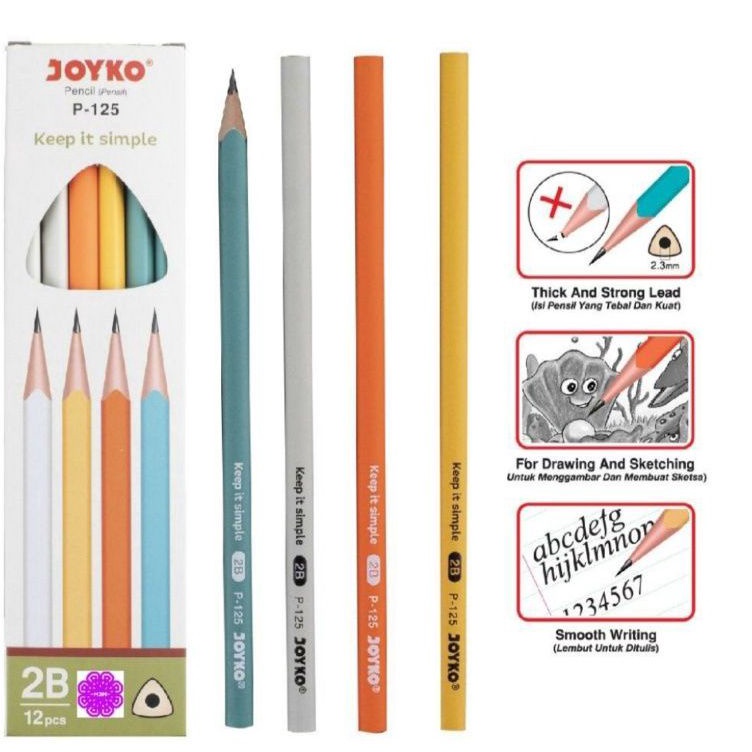 

➜♪✲❊ Pensil 2B Joyko P-125 / ( 1pak/12pcs )