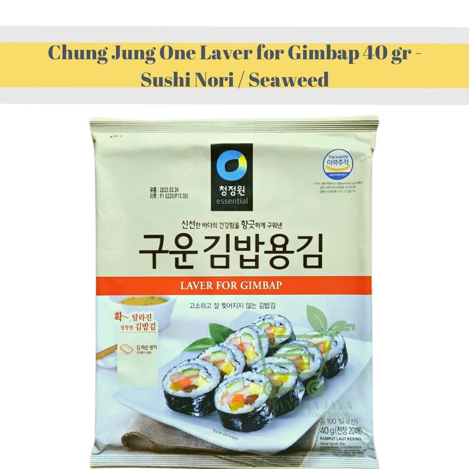 

Terbaru Chung Jung One Laver for Gimbap 40 gr - Sushi Nori / Seaweed Ready