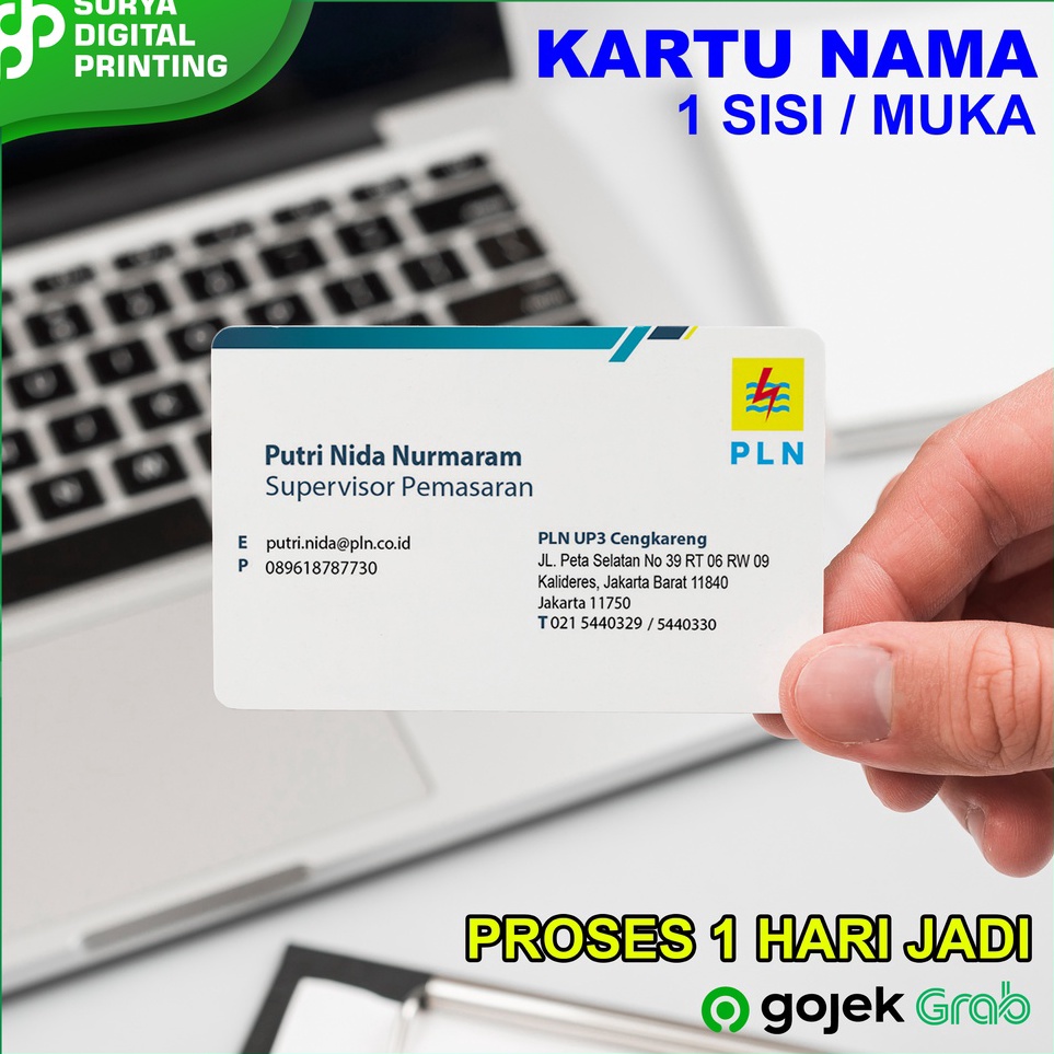 

Ready Cetak Kartu Nama Langsung Jadi Murah 1 sisi / Name Card / Business Card