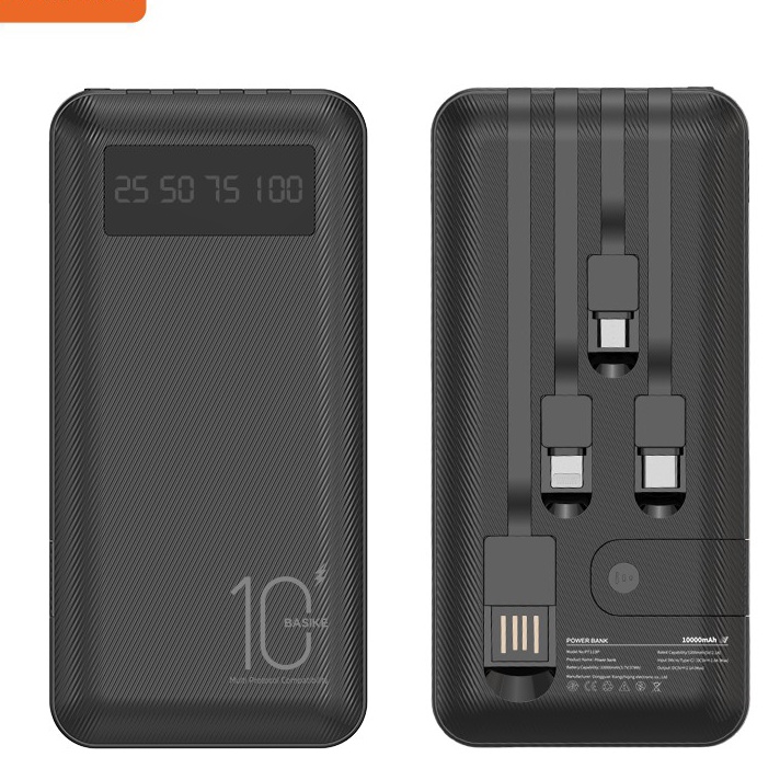 Diskon Powerbank 20000 mah 10000 mAh Power Bank Fast Charging Murah Mini LCD with Kabel Data Type C 