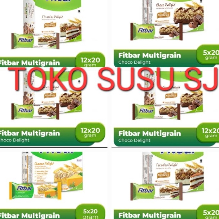 

➨➤✹✴ FITBAR MULTIGRAIN 5 X 22 G TIRAMISU FRUITS CHOCO CHEESE DELIGHT/FIT BAR/1box/12 pcs/5 pcs/12pcs/5pcs/KEJU/COKLAT/BUAH/1 dus Baru