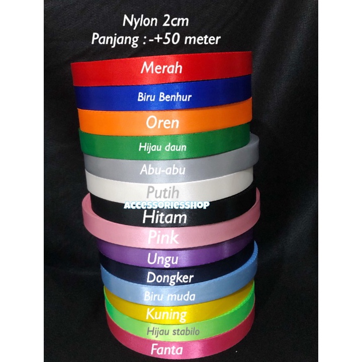 

Model Terkini Tali lanyard 2cm tali id card nylon-Roll