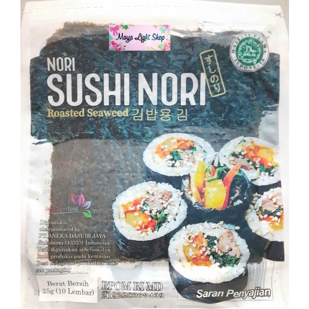 

➺➩⋆❀ Nori sushi isi 10 lembar rumput laut non msg bahan sushi nori sushi kimbap gimbap halal murah rumput laut seaweed driedseaweed bento kimbap murah Terlaku.