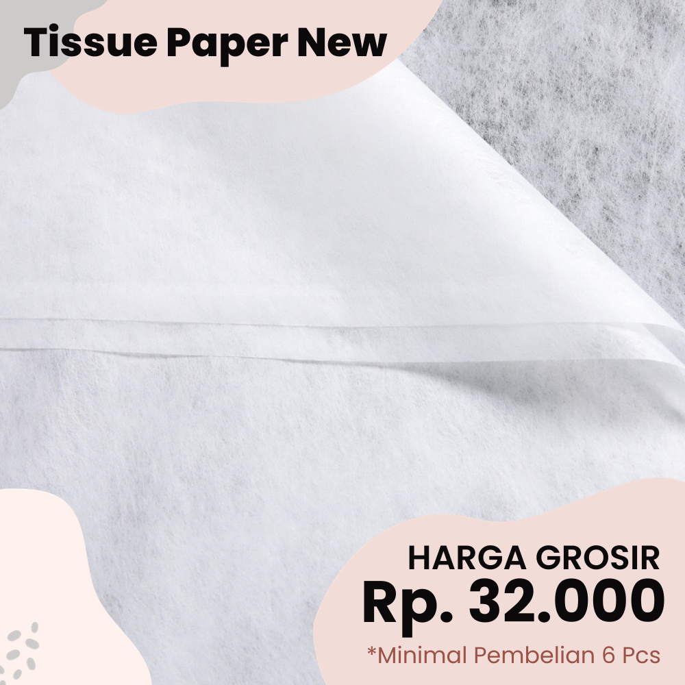 

[20 Lembar] Tissue Paper NEW - Paper Putih Basic - Kertas bunga buket - Cellophane murah - Kertas buket snack - Flower Wrapping Paper - Kertas Waterproof - Korean Wrapping Paper - Kertas Kado Bunga