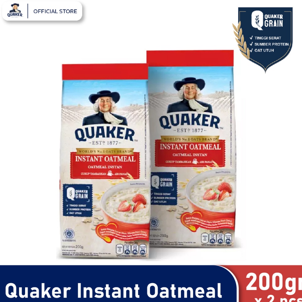 

Diskon Promo Quaker Instant Oatmeal 2 x 200 gr Terkini