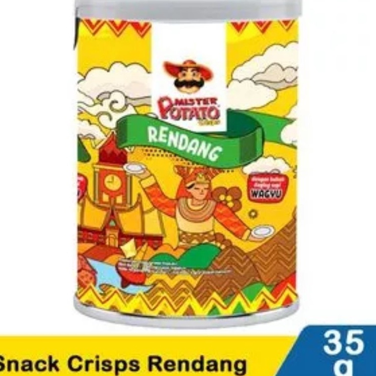 

➣✷✮ MISTER potato crisps RENDANG / ORIGINAL 35 gram Stok Banyak