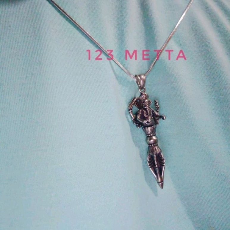 Kalung Liontin Ganesha Titanium / Kalung pria