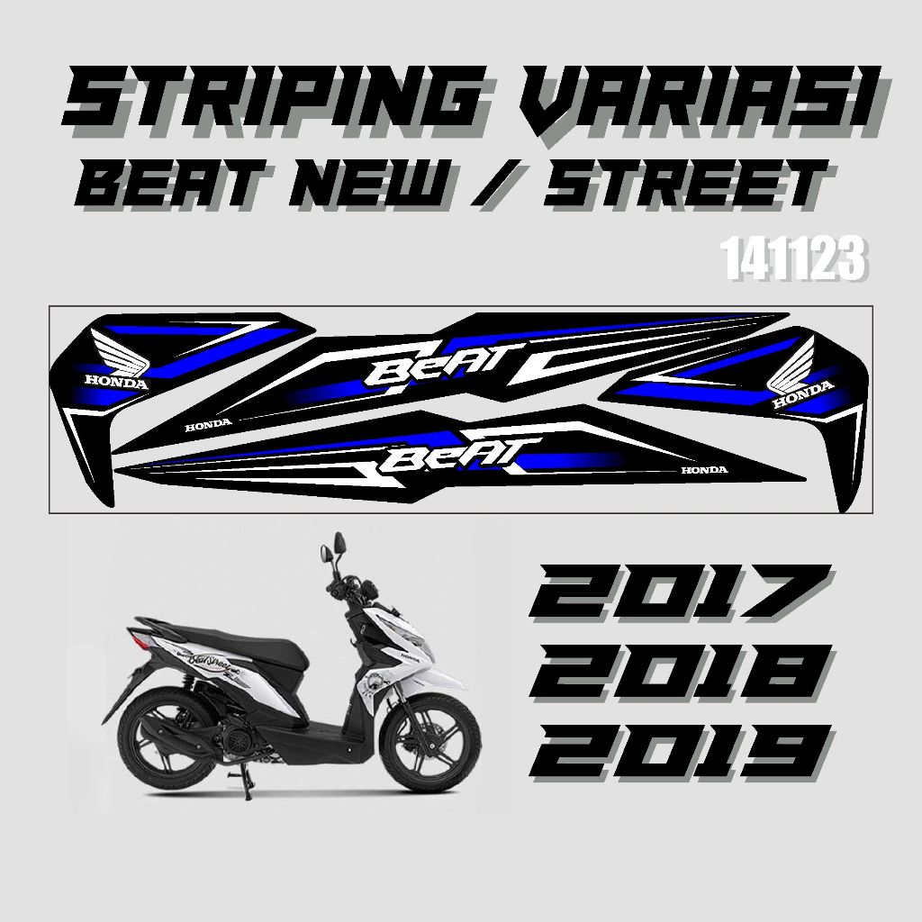 STRIPING BEAT NEW ESP BEAT STREET - STRIPING VARIASI HONDA BEAT NEW STREET 14112301