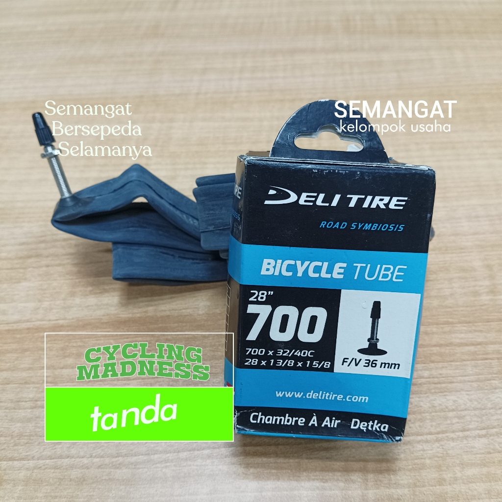 ban dalam Deli Tire. Presta Valve/French Valve/Pentil Jarum/Pentil Kecil 36/60 mm. American Valve/Pe