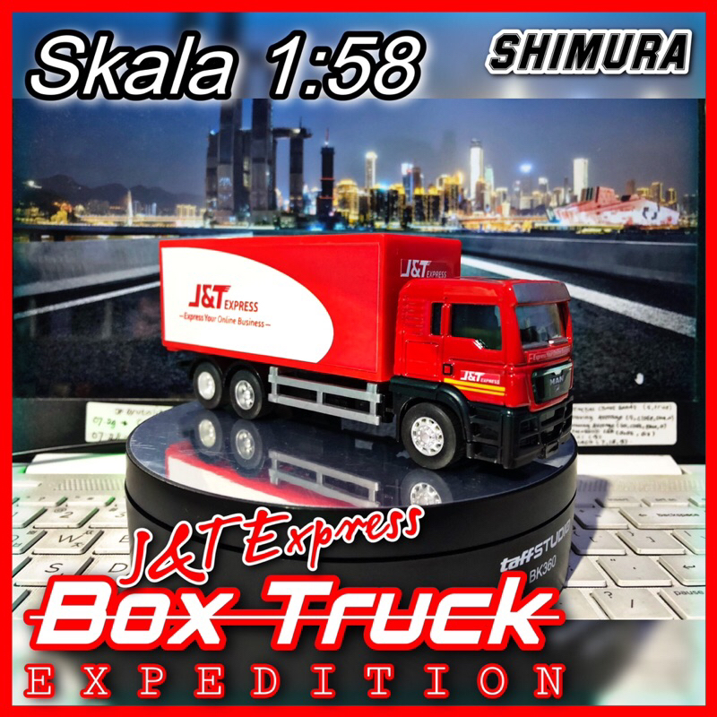 Diecast Truk Box J&T Express Skala 1:58