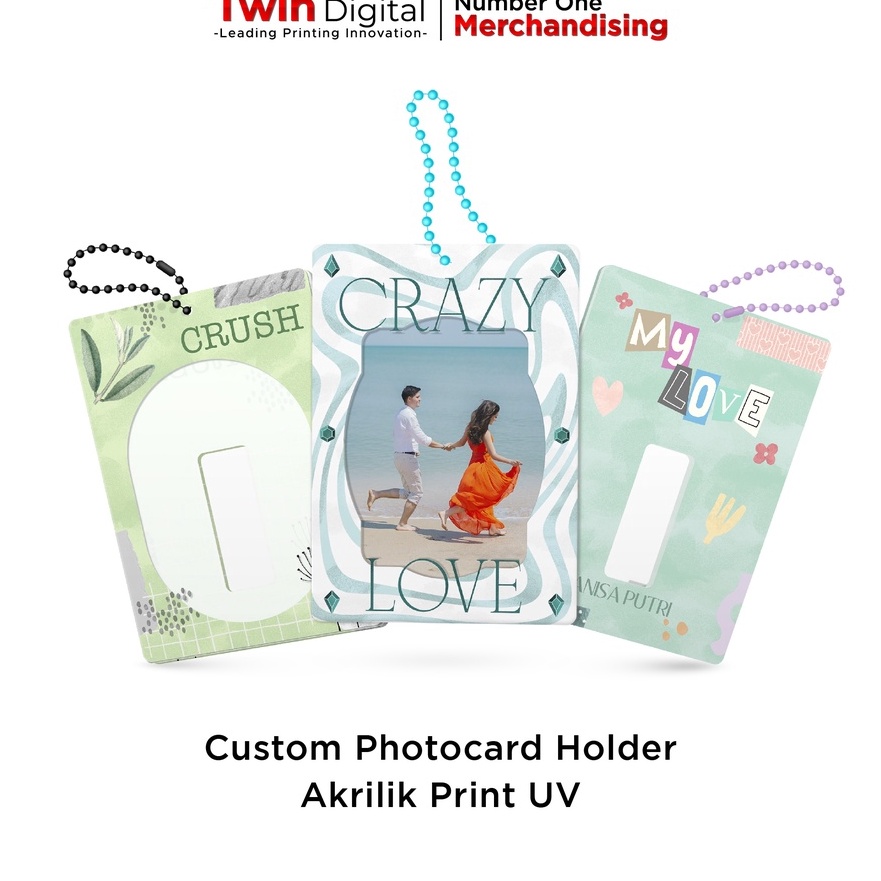 Baru Twindigital Custom Design Photocard Holder Akrilik Print UV - Bingkai Foto Poca Frame Deco ID C