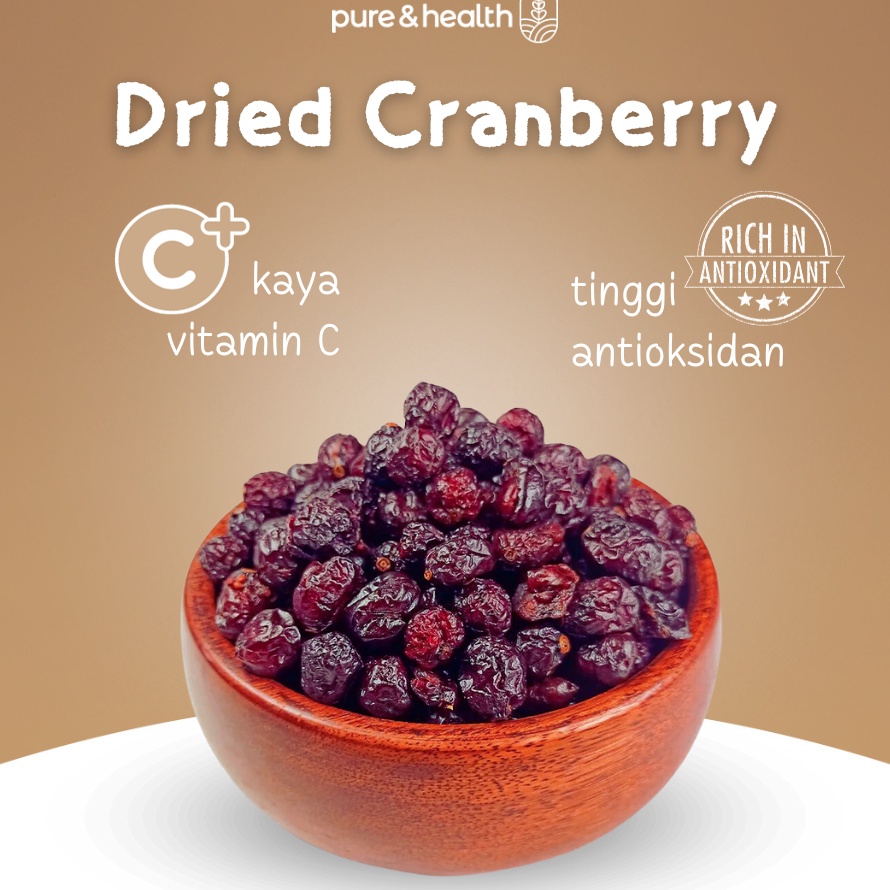 

YDCT9017 11.11 Dried Cranberry Unsweeted 250 gr Buah Cranberry Natural Super Food