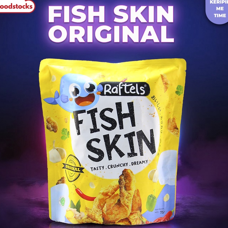 

FYSB1214 [PROMO SALE!!!] Keripik Kulit Ikan / Fish Skin Rasa Original Raftels 75gr Halal