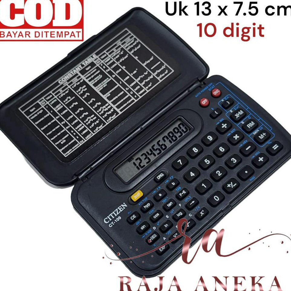 

Laris KALKULATOR CITIZEN KARCE CT-109 Scientific Calculator Kantong Saku Murah CT 109 model lipat Bisa Tutup Buka