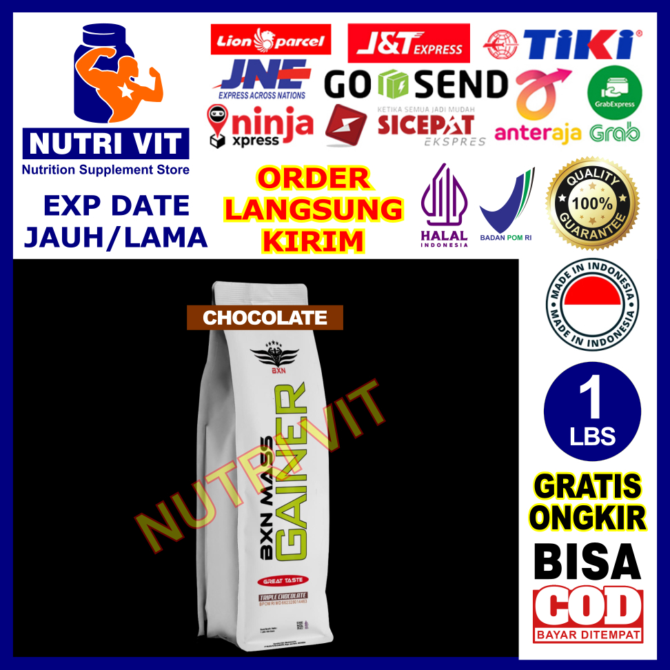 BXN Mass Gainer 1Lbs HALAL BPOM BXN Gainer 1Lb KEMASAN EKONOMIS ASLI ORIGINAL HALAL BPOM 1 Lbs Susu 