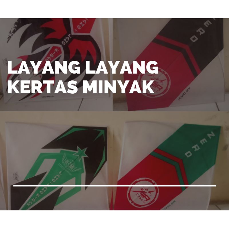 LAYANG LAYANG ADUAN KERTAS MINYAK DUA WARNA