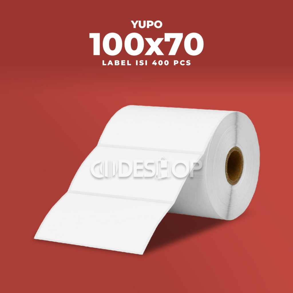 

Label Stiker Yupo 100x70mm 100x70 Sticker Barcode 100 x 70 mm 1 Line isi 400 Pcs
