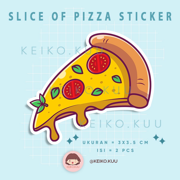 

STICKER SLICE OF PIZZA JUMBO WATERPROOF MURAH