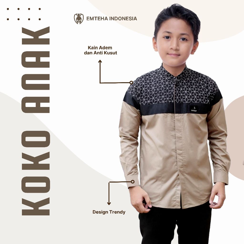 BAJU KEMEJA KOKO ANAK UMUR 7 SAMPAI 14 TAHUN TERBARU