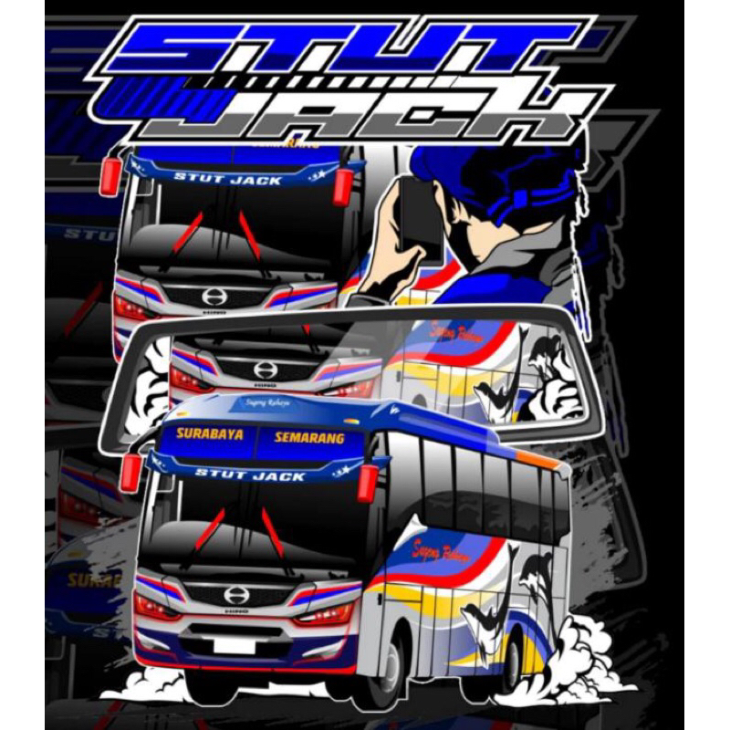 Stiker Bus Stut Jack Sugeng Rahayu Hologram Cutting Lasser