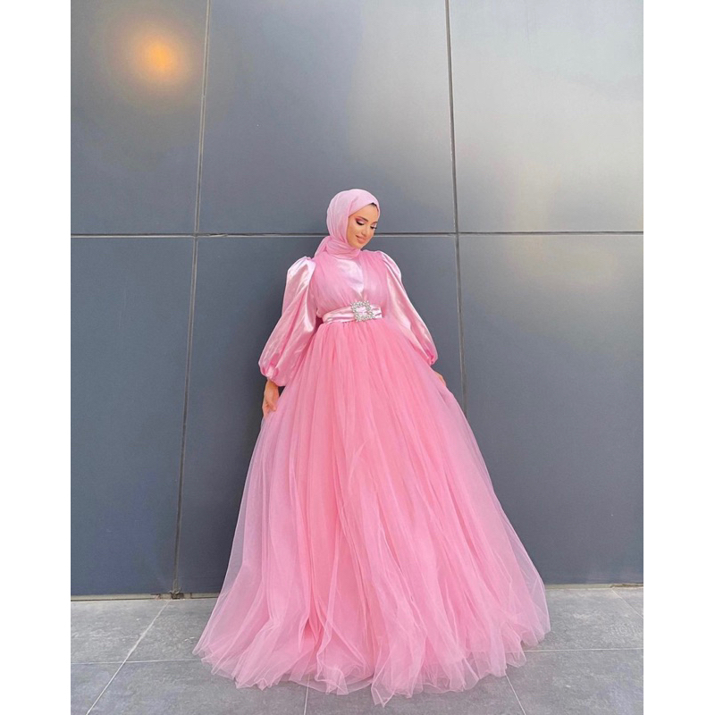 tutu dress gaun pesta hijab
