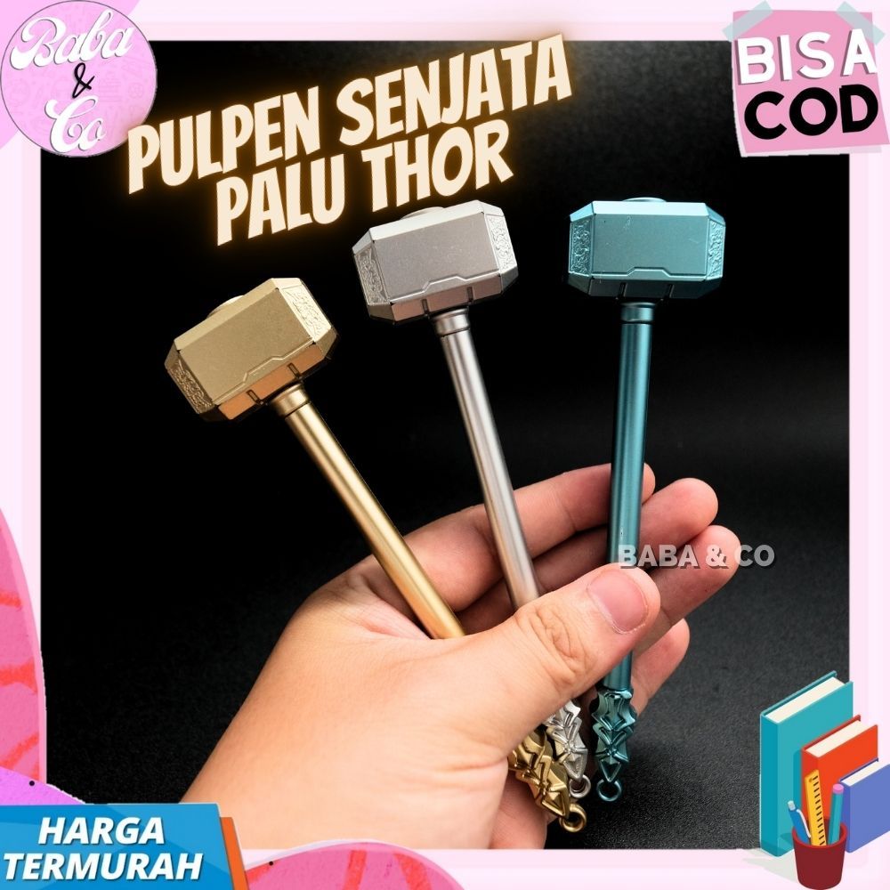 

PULPEN UNIK PEN PALU THOR PULPEN BENTUK SENJATA PALU THOR LUCU MURAH