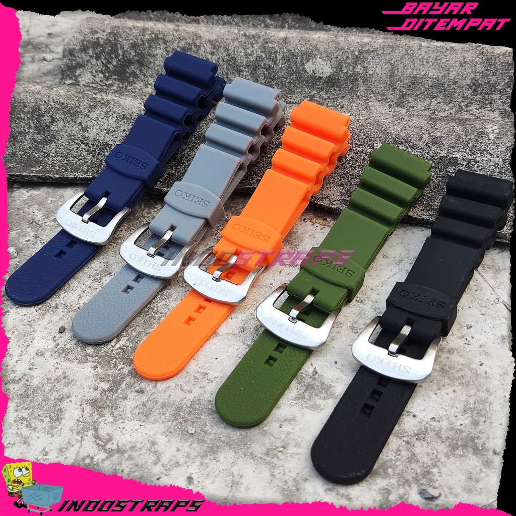 22MM RUBBER SILIKON STRAP WATCH BAND SE1KO DIVER KARET