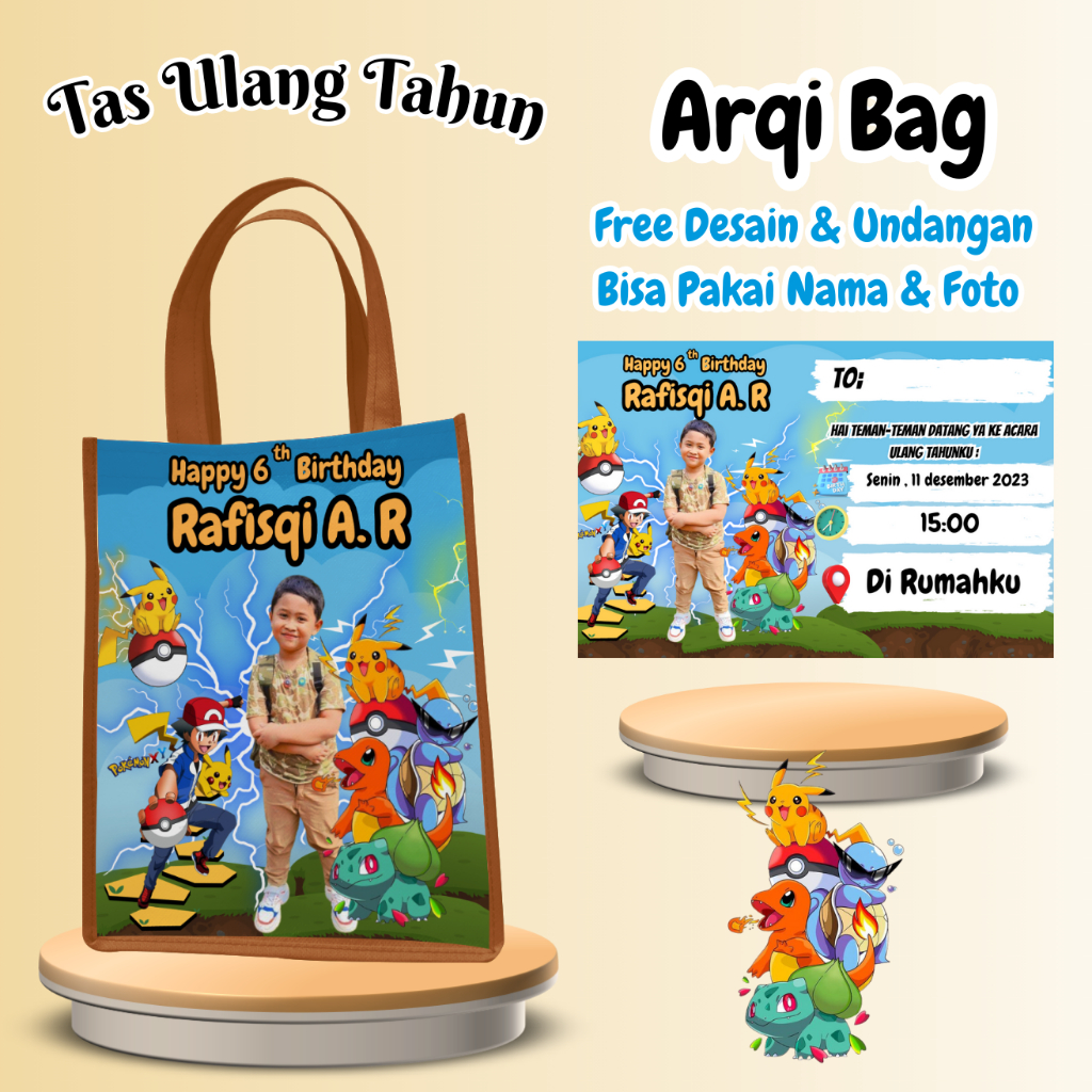 

40 Pcs Tas Snack Ulang Tahun Free Undangan Anak Bisa Custom Goodiebag Murah Muat Kfc