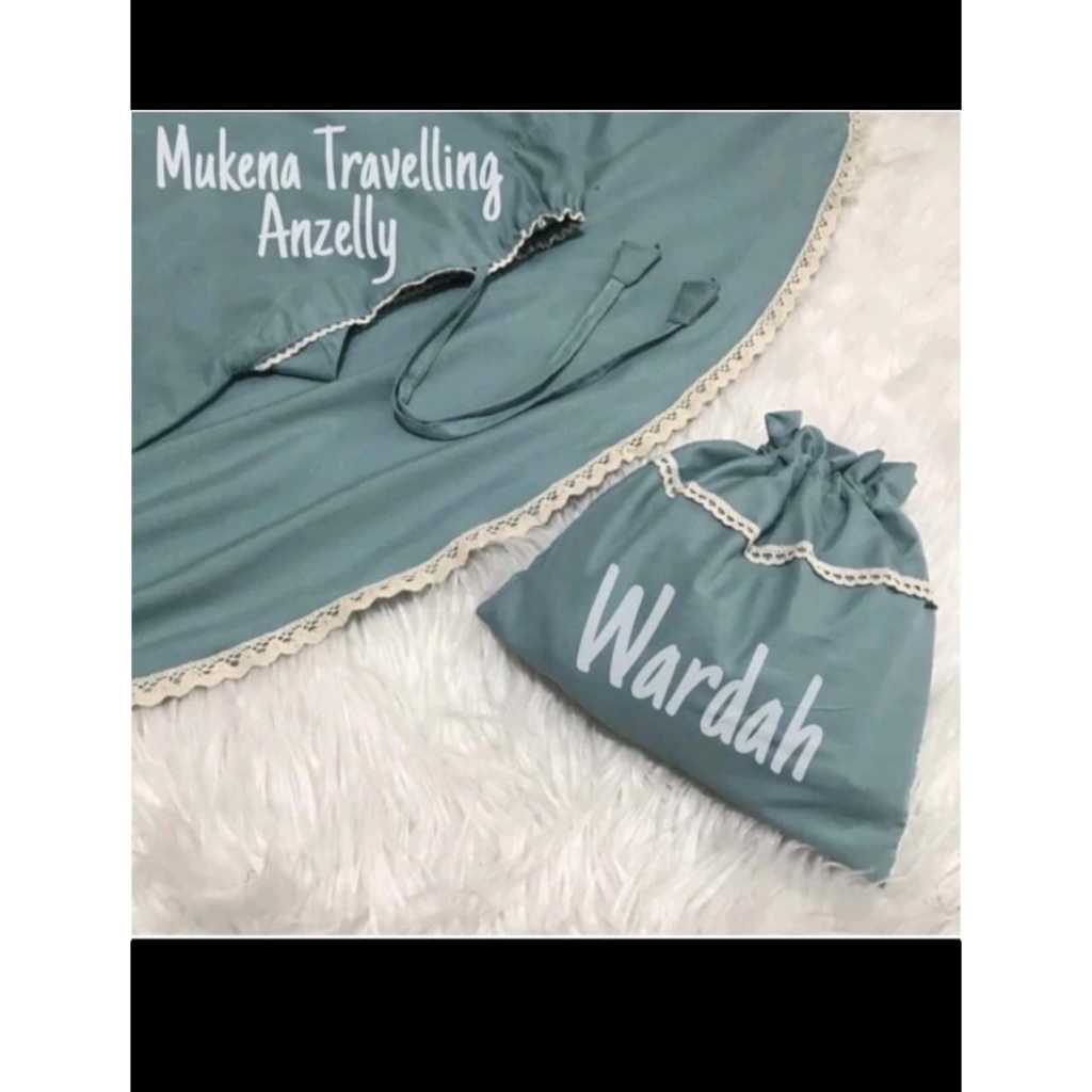 Mukena Traveling Tas Serut Katun Mikro Premium Dewasa Renda Rajut Grosir