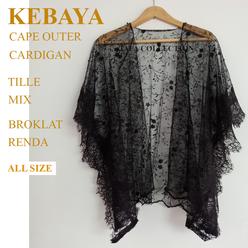 Outer Cardigan Kebaya Bridesmaid Tille Mix Broklat Renda