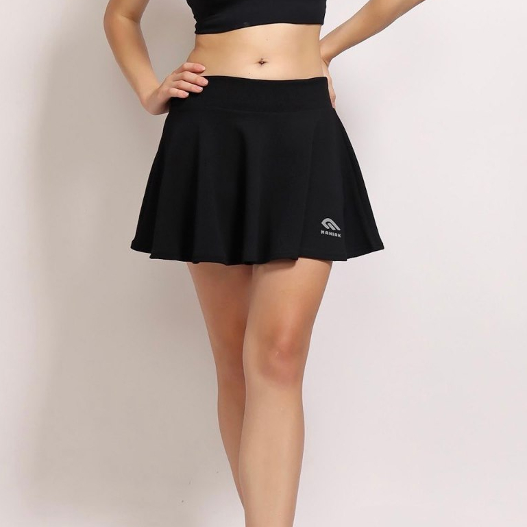 MANIAK Rok Mini   Short Skirt Flare Casual High Waist Olahraga Tennis  Gym Voly Golf Senam Dancer Zumba Aerobik Bulutangkis Renang Sepeda Lari Poundfit