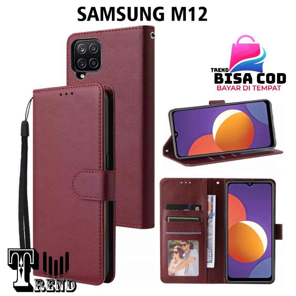 FLIP COVER SAMSUNG M12 LEATHER CASE FLIP SAMSUNG M12