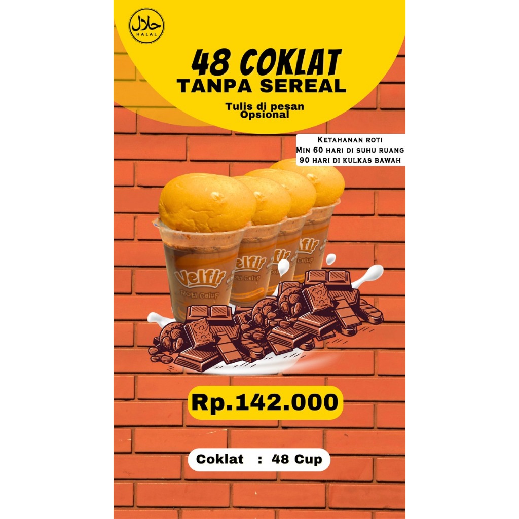 

Korzaln Paket Reseller Tanpa Topping Sereal 48Pcs Mix 4 Rasa