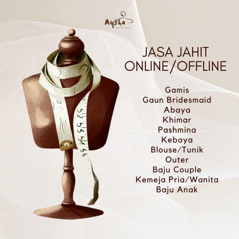 JASA JAHIT ONLINE/JAHIT BAJU/ DRESS/ PAKAIAN