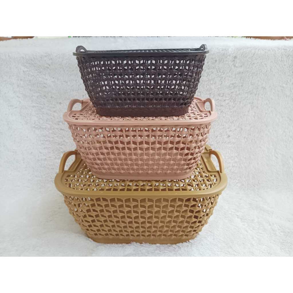 KIMPLAST/GWEEN BASKET VARIAN S - L/KERANJANG+TUTUP/ KERANJANG TUTUP SERBAGUNA