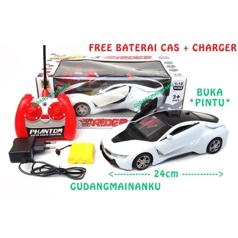 Mobil Remote Control RC BMW Buka Pintu Baterai Cas